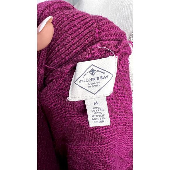 St. John's Bay Women's Open Front Long Sleeve Cardigan Size Medium - Picture 6 of 6
